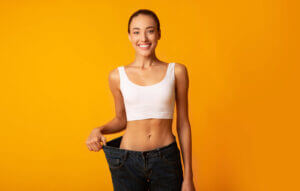 woman after liposuction