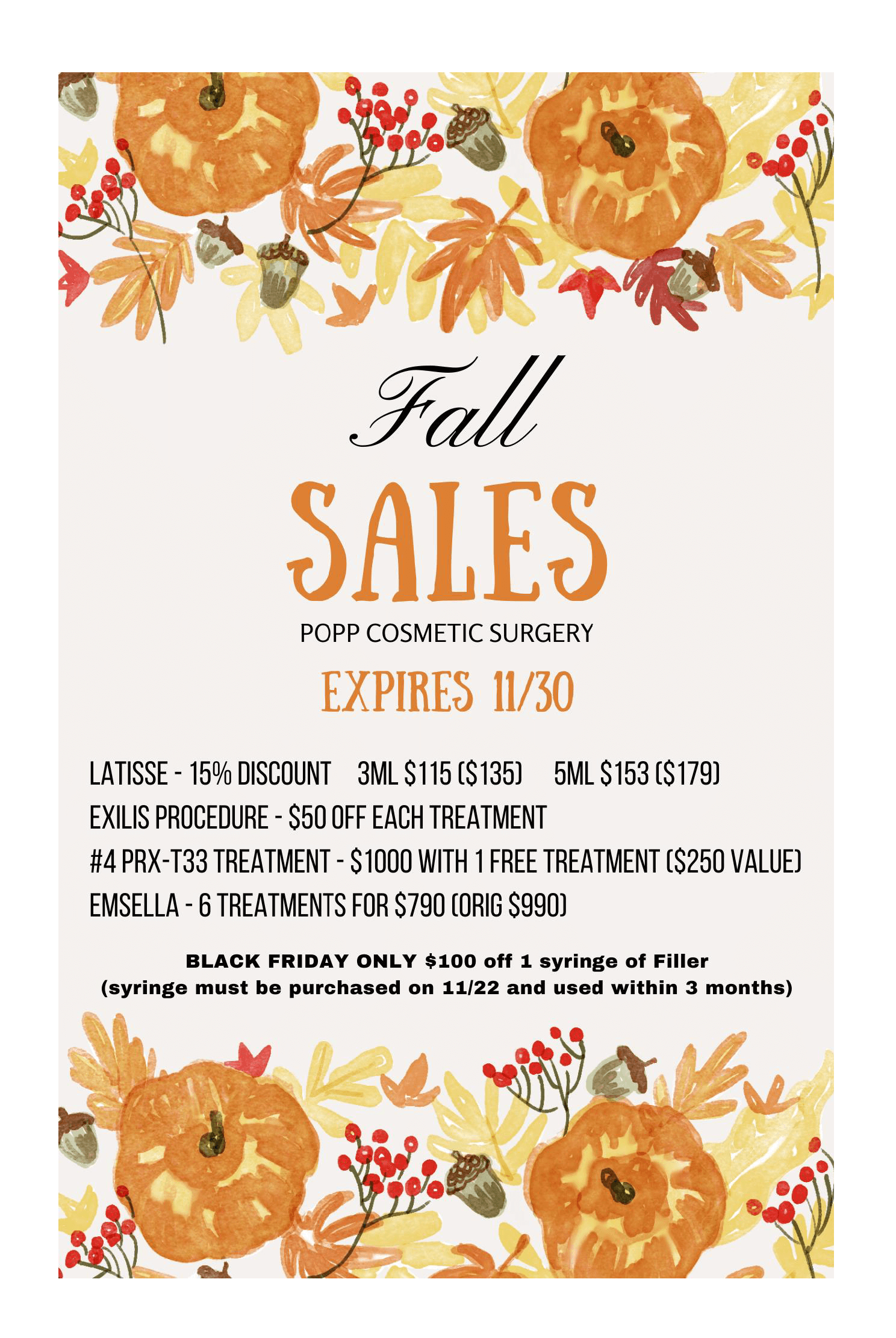 Fall Promotions